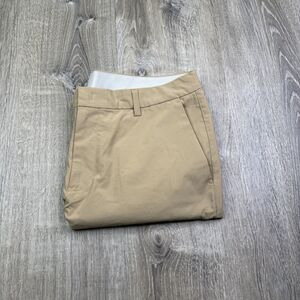 Mens Ministry Of Supply Pants Flat Front Polyester Size 34x31 Pace Poplin Brown